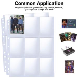 Paquete de tarjeta personalizado, 9 fundas de bolsillo, almacenamiento de tarjetas, álbum de fotos, 11 agujeros, adecuado para 3 anillos, álbum de muelle en vivo, páginas, coleccionista de tarjetas - Product Image 4