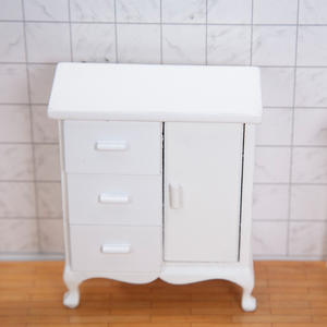 Mini 1:12 muebles de bricolaje modelo de simulación de casa de muñecas de madera con escena de bolsillo de gabinete de dormitorio de tres compartimentos - Product Image 5