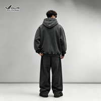Sudadera con Capucha Unisex de Terciopelo Lavado a la Nieve 355G, Teñida en Prenda, Hombro Caído Holgado, Soporte para Impresión Digital y Bordado Personalizado