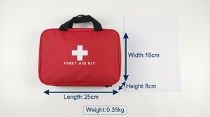 Botiquín de Primeros Auxilios Rojo Portátil, Bolsa de Emergencia Multiusos para el Hogar, el Automóvil, Campamentos y Preparación para Desastres - Product Image 5