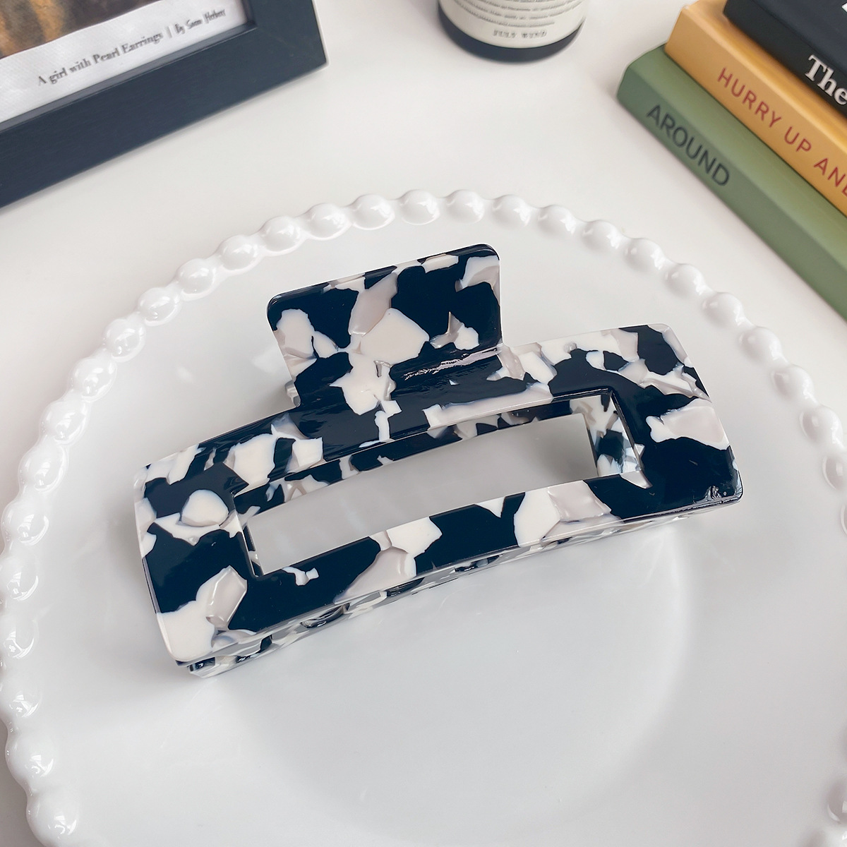 Motif vache blanche-13 cm