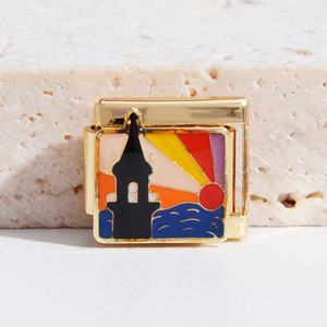 Pulsera Italiana de Oro Personalizada con Dijes de Ojo, Joyería de Moda con Cadena y Eslabones para Ella, Regalo de Cumpleaños o Navidad - Product Image 5