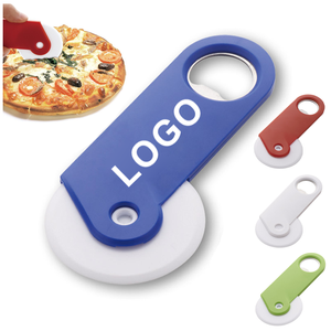 Cortador de Pizza de Plástico Ecológico 2 en 1 con Abrebotellas, Regalo Promocional Personalizado de Fábrica con Logotipo - Product Image 1