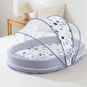 Lit bébé <span class=keywords><strong>portable</strong></span> pliable pour le camping, utilisable toute l'année, en polyester/coton, installation facile, yourte pour enfants, crypté - Product Image 1