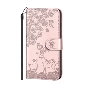 Carteira de couro Sika Deer Sacos de telefone móvel Flip Cover Acessórios para Iphone Xr Max Iphones 12Mini 13 Mini 11 12 13 Pro