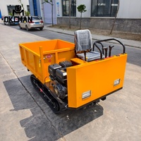 Véhicule de transport sur chenilles à essence de 2 tonnes avec boîte de vitesses et pompe pour usage agricole et d'ingénierie