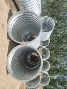 24-Inch Large Diameter Corrugated Galvanized Culvert Pipe Welding OEM Customizable Bridge River Tunnel Pipe Fittings-Factory