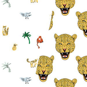 Tessuto a tinta unita su ordinazione del modello stampato leopardo di progettazione animale digitale tessuta maglia all'ingrosso per i cuscini, vestito - Product Image 1