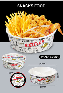 Boîtes en papier jetables en forme de bateau pour frites, poulet, pop-corn, bols à hamburgers – Pack familial pour restauration rapide - Product Image 5