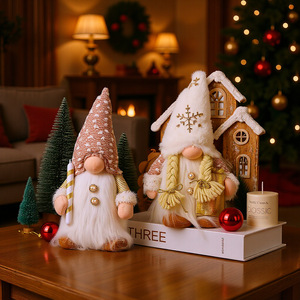 Christmas Decorations Sequined Plush LED Glowing Christmas Gnome Sweden Santa Elf Faceless <b>Doll</b> for Children's Gifts - Product Image 4