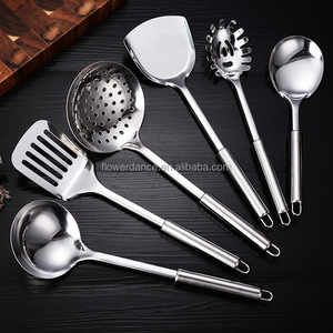 Nouvelles idées de produits pour <span class=keywords><strong>la</strong></span> maison et <span class=keywords><strong>la</strong></span> <span class=keywords><strong>cuisine</strong></span> Ensemble d'ustensiles en acier inoxydable de 9 pièces Louche à soupe Pâtes fendues et tourneur LB2759 - Product Image 4