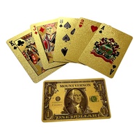 Cartes à jouer professionnelles personnalisées en plastique argenté et doré, imperméables, taille standard