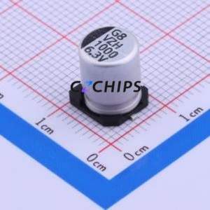 Condensador Electrolítico de Aluminio SMD VZH102M0JTR-0810, D8xL10mm 1000uF 20% 6.3V 8mm - Product Image 1