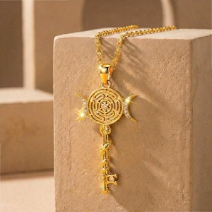 Collier pendentif serpent en <span class=keywords><strong>laiton</strong></span> plaqué or, vente en gros d'usine, bijoux de mode, articles en vrac pour la <span class=keywords><strong>revente</strong></span> professionnelle - Product Image 1