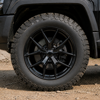 Nouvelles jantes en alliage d'aluminium forgé brossé noir brillant à profil profond de 19 pouces pour berlines Euro Sport