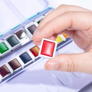 Ensemble de peinture aquarelle solide de qualité artistique non toxique 12 24 36 48 couleurs avec étui en métal pour artistes et étudiants - Product Image 1