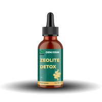Gouttes liquides de zéolite clinoptilolite - Complément minéral naturel avec complexe de vitamine B et CoQ10, marque privée OEM pour adultes