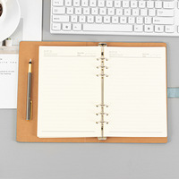 Carnet en cuir PU magnétique au prix d'usine, logo personnalisé, reliure à feuilles mobiles A5, journal d'écriture, papeterie, carnets d'affaires, 80 feuilles