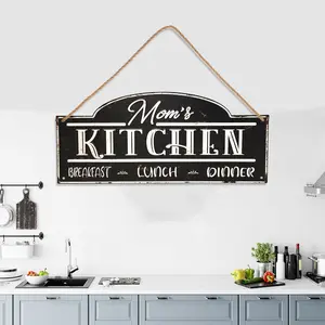 metal duvar plakları mutfak Suppliers-Anneler mutfak kabartmalı tasarım metal işareti anneler günü hediye mutfak duvar dekorasyon metal plak