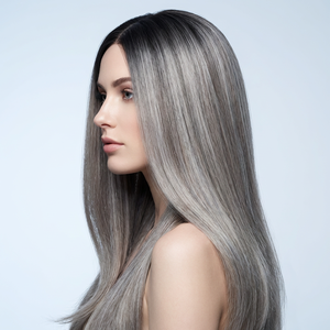 Wig Yahudi Balayage Pirang Abu Mewah dengan Lace Prancis Transparan, Rambut Remy Eropa Pirang Berakar, Sheitel Wanita Double Drawn - Product Image 2