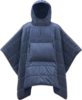 Poncho à capuche polyvalent, couverture de camping, rembourrage en polyester, coque en nylon 20D, pour une utilisation en extérieur en 3 saisons, personnalisation possible