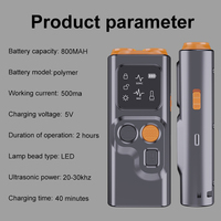 Repelente Ultrasónico de Plagas con Pantalla, Batería Recargable Multifunción y 1 Año de Garantía - Linterna de Control de Ladridos, Luz de Emergencia