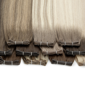 Lesshine 100% Bất <span class=keywords><strong>Remy</strong></span> Phần Mở Rộng Tóc Mới Đến Salon Thời Trang Châu Âu Tóc Đôi Rút Ra Thiên Tài Sợi Ngang - Product Image 2