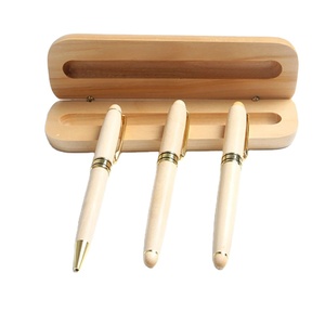 Pena Fountain Kayu Maple OEM dengan Casing Logam dan Set Kotak Hadiah untuk Menulis Aplikasi Khusus - Product Image 2