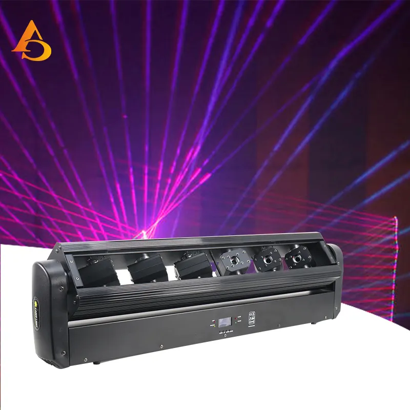 6 헤드 RGB 스윙 레이저 화살표 라이트 led 움직이는 헤드 라이트 디스코 레드 그린 레이저 라이트