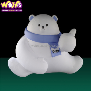 <span class=keywords><strong>3</strong></span> metri lungo pelliccia che cammina gigante gonfiabile orso polare mascotte Costume gonfiabile Masha gonfiabile e Costume gonfiabile orso per il partito - Product Image 2
