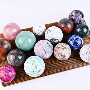All'ingrosso sfera di cristalli trasparenti naturali intagliati a mano di cristallo di quarzo rosa <span class=keywords><strong>pietra</strong></span> curativa sfera di ametista per la decorazione domestica - Product Image 1