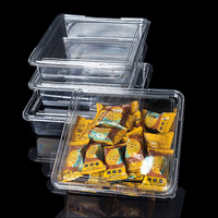 Boîte d'emballage alimentaire carrée transparente en PET de qualité alimentaire, modèle TC-76, pour pain, gâteaux, biscuits, salades et sushis – Vente en gros usine