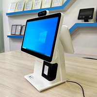 Sistema POS de Pantalla Táctil Dual de 15.6+11.6 Pulgadas con Escáner QR y Cámara