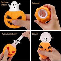 Jouet anti-stress tête de mort citrouille mignonne – Matériau TPR écologique, design personnalisé, soulage le stress pour les fêtes