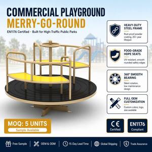 Manège d'extérieur commercial pour enfants, carrousel rotatif, équipement de terrain de jeux, personnalisable OEM - Product Image 5