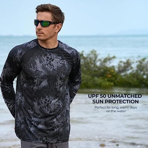 Chemise de pêche personnalisée avec protection solaire UPF 50+, motif poisson rouge, camouflage orange, taille 5XL, sublimation - Product Image 6
