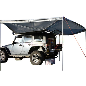 Tente de toit triangulaire en aluminium avec auvent 270° autoportant, tente de toit 4 saisons avec auvent 270° autoportant, tente de toit à coque. - Product Image 5