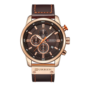 Montre à quartz pour homme, vente chaude, bracelet en cuir, étanche, montre-bracelet avec <span class=keywords><strong>date</strong></span>, montre intelligente - Product Image 6