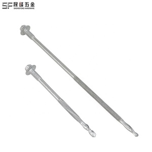 5,5-24-175 Tornillos autoperforantes de <span class=keywords><strong>cabeza</strong></span> hexagonal Dacromet de acero al carbono Tornillos para techos <span class=keywords><strong>Sin</strong></span> arandela Taladro helicoidal Tornillos autoperforantes - Product Image 1