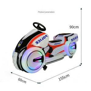 Véhicule de loisirs électrique pour enfants, type moto et voiture tamponneuse, avec batterie, modèle Patrouille Routière, vente en gros - Product Image 2