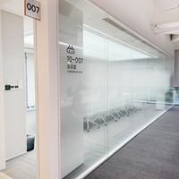 Système de cloison en verre pleine hauteur sur mesure pour bureau multi-espaces, cloison de bureau commerciale insonorisée