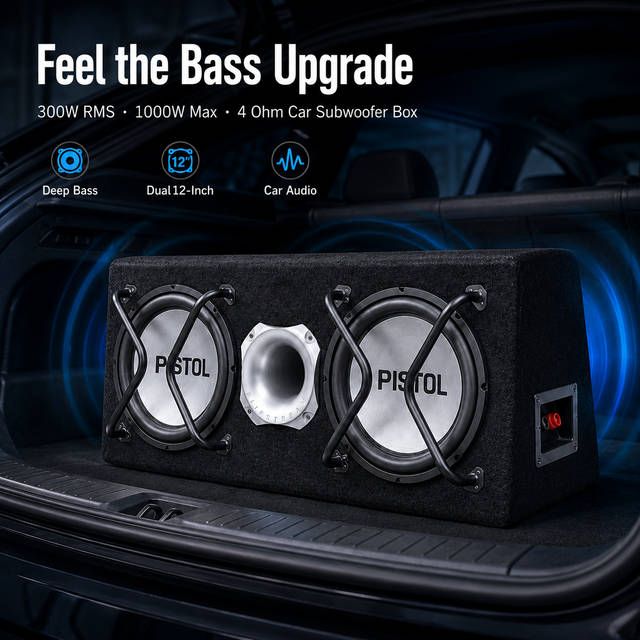 Model 212 12 Inch Car Subwoofer Speaker 300W RMS 1000W Max 4 Ohm Audio Bass Woofer Driver Universal Fit