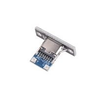 Connecteur de soudure à 2 broches de type C femelle noir avec plaque de fixation, prise de charge rapide pour éclairage LED