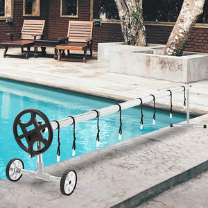 Enrouleur de couverture de <span class=keywords><strong>piscine</strong></span> au sol en PVC pour piscines extérieures Enrouleur de couverture de filet pour piscines hors sol - Product Image 3