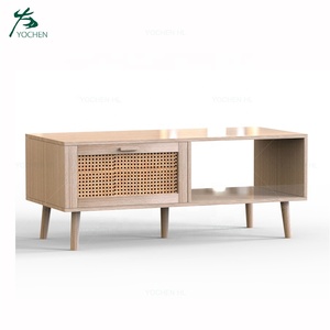 Modern and Simple Design <strong>TV</strong> Stands and Cabinets Natural <strong>Rattan</strong> Wood Panel and MDF for Living Room and Bedroom Wooden <strong>TV</strong> <strong>Unit</strong> - Product Image 2
