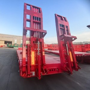 Semirremolque de Transporte de 2 Ejes y 40 Toneladas, 13 Metros, Elevación Hidráulica, Plataforma Baja, Exportación a Sierra Leona, Remolque de Tipo Rampa de 2 Ejes Semi-colgante - Product Image 5