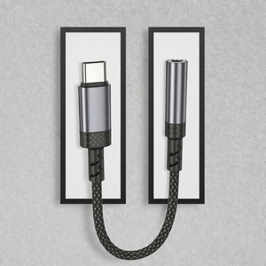 Cable Conversor de Audio Digital <span class=keywords><strong>Borofone</strong></span> BV24 Tipo-C a 3.5mm para Teléfono Móvil, Nuevo, Aleación de Aluminio, Trenzado de Nailon, Protección Contra Cortocircuitos - Product Image 6