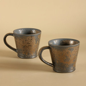 แก้วกาแฟเซรามิกเคลือบด้าน ดีไซน์ย้อนยุค สำหรับใช้ในบ้าน สีพื้น - Product Image 4