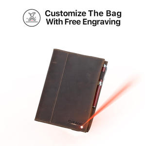 Agenda 2026 de Cuero Wild Horse con Bolsillo para Efectivo, Planificador de Presupuesto Portátil para Finanzas Personales y Toma de Notas Diarias - Product Image 3