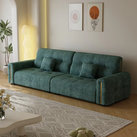 Ensemble de canapés sectionnels de luxe modernes de haute qualité en crème, meubles de salon Cloud, canapés en tissu velours doux, utilisation à la maison ou en appartement